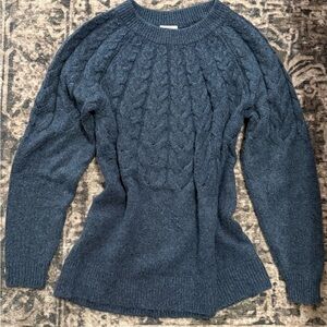 St. John's Bay Cable Knit Sweater in Deep Blue